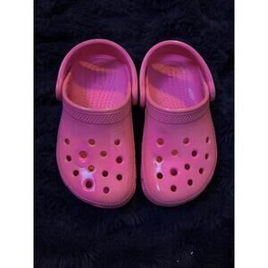 Pink Crocs Toddler Size 9C Classic Clogs Excellent Condition